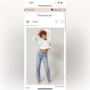 Harper Heritage Rhinestone Straight Leg Jeans